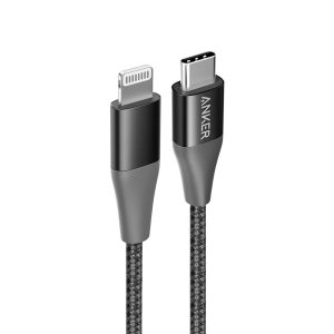کابل تبدیل USB-C به لایتنینگ انکر مدل PowerLine Plus II طول 0.9 متر    series 3